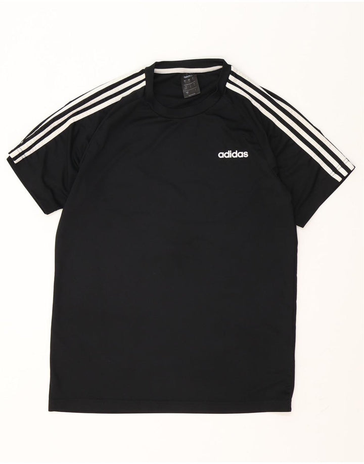 Adidas Herre Climalite T-Shirt Top Medium Sort Polyester