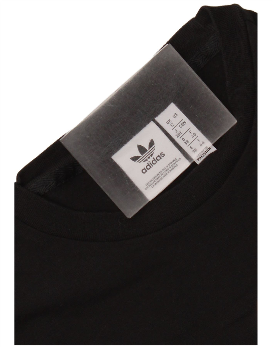 Adidas Dame Grafisk T-Shirt Top UK 12 Medium Sort