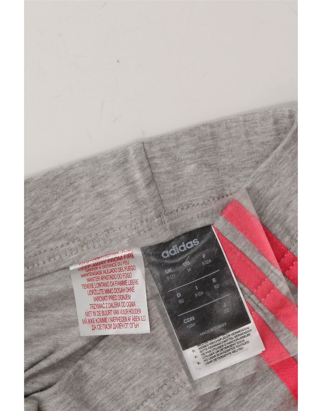 ADIDAS Girls Leggings 11-12 Years  Grey Cotton Vintage Adidas and Second-Hand Adidas from Messina Hembry 