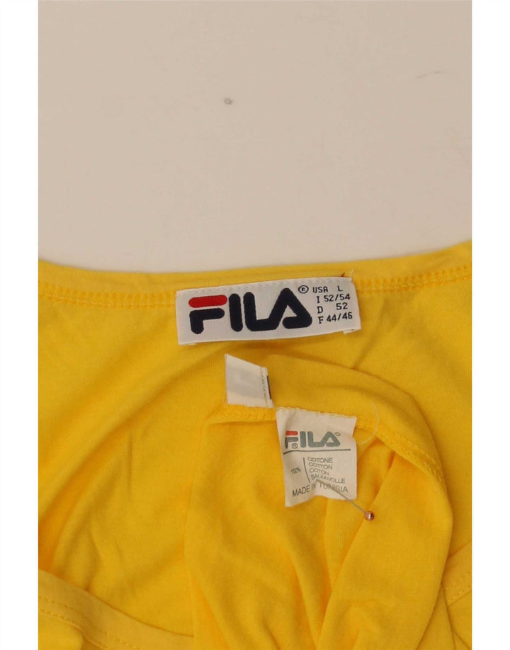 Fila Herrevest Top Stor Gul Bomuld