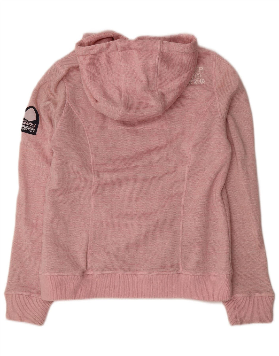 Superdry hættetrøje til kvinder med lynlås UK 16 Large Pink Polyester