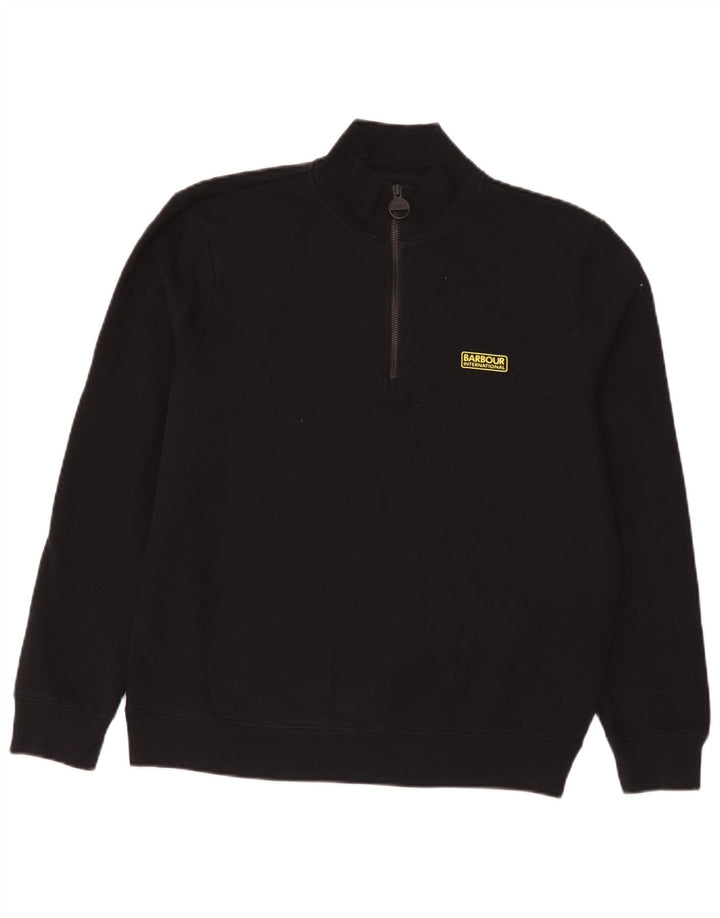 Barbour Sweatshirt med lynlås til mænd XL sort bomuld