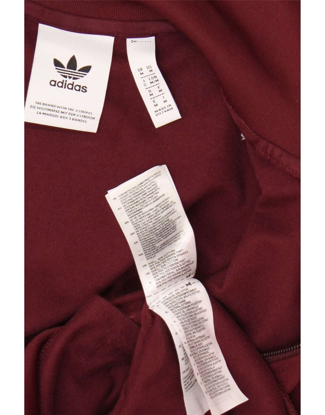 Adidas Træningsdragt til mænd Topjakke Medium Bourgogne bomuld