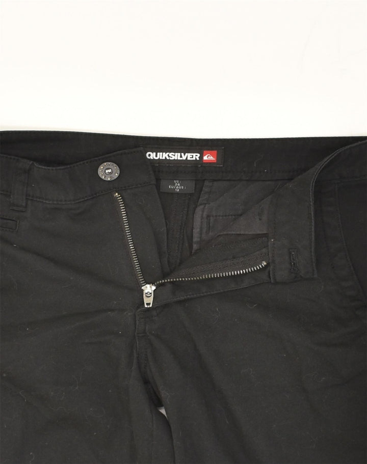 QUIKSILVER Womens Chino Shorts W26 Small Black Cotton | Vintage Quiksilver | Thrift | Second-Hand Quiksilver | Used Clothing | Messina Hembry 