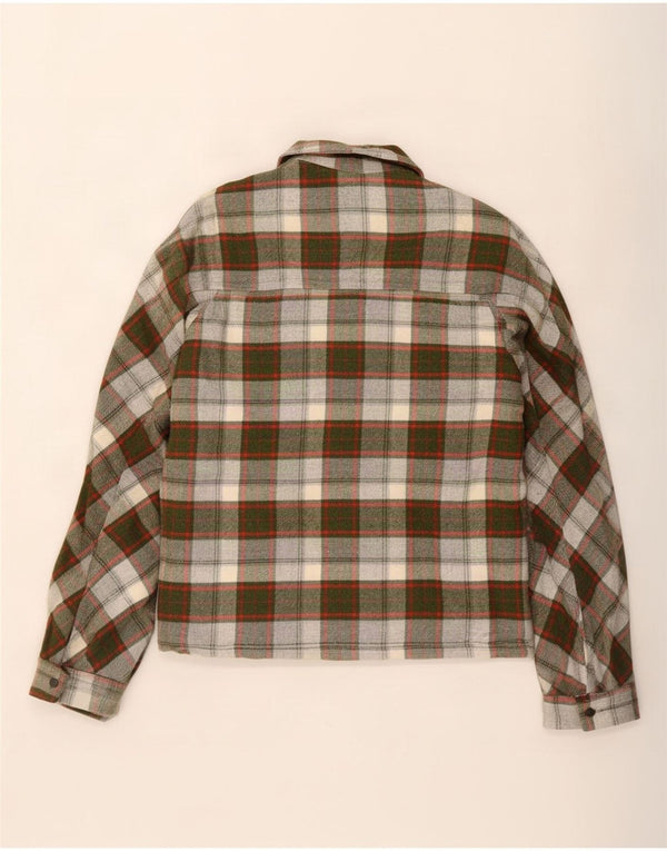 Vintage flannelskjorte til mænd Medium Khaki Ternet