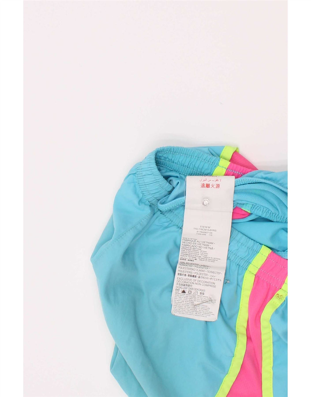 Nike sportsshorts til piger 5-6 år Medium Blue Colourblock Polyester