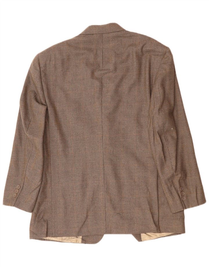 PIERRE CARDIN Herre 3-knaps blazerjakke UK 40 Large Grå Houndstooth