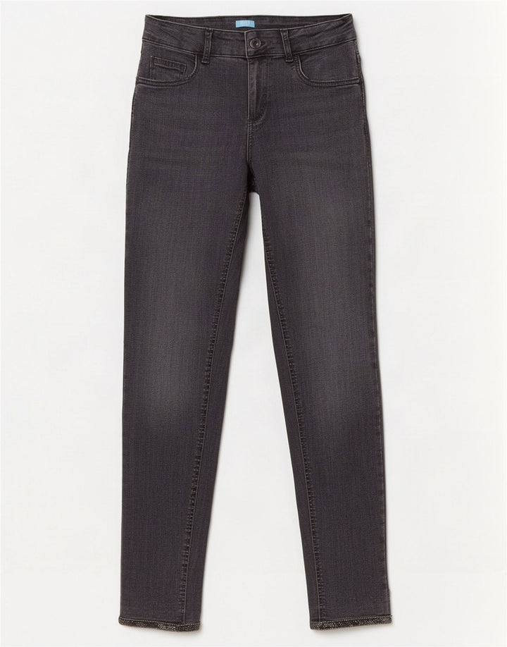 Liu Jo Dame Slim Jeans W30 L28 Grå Bomuld