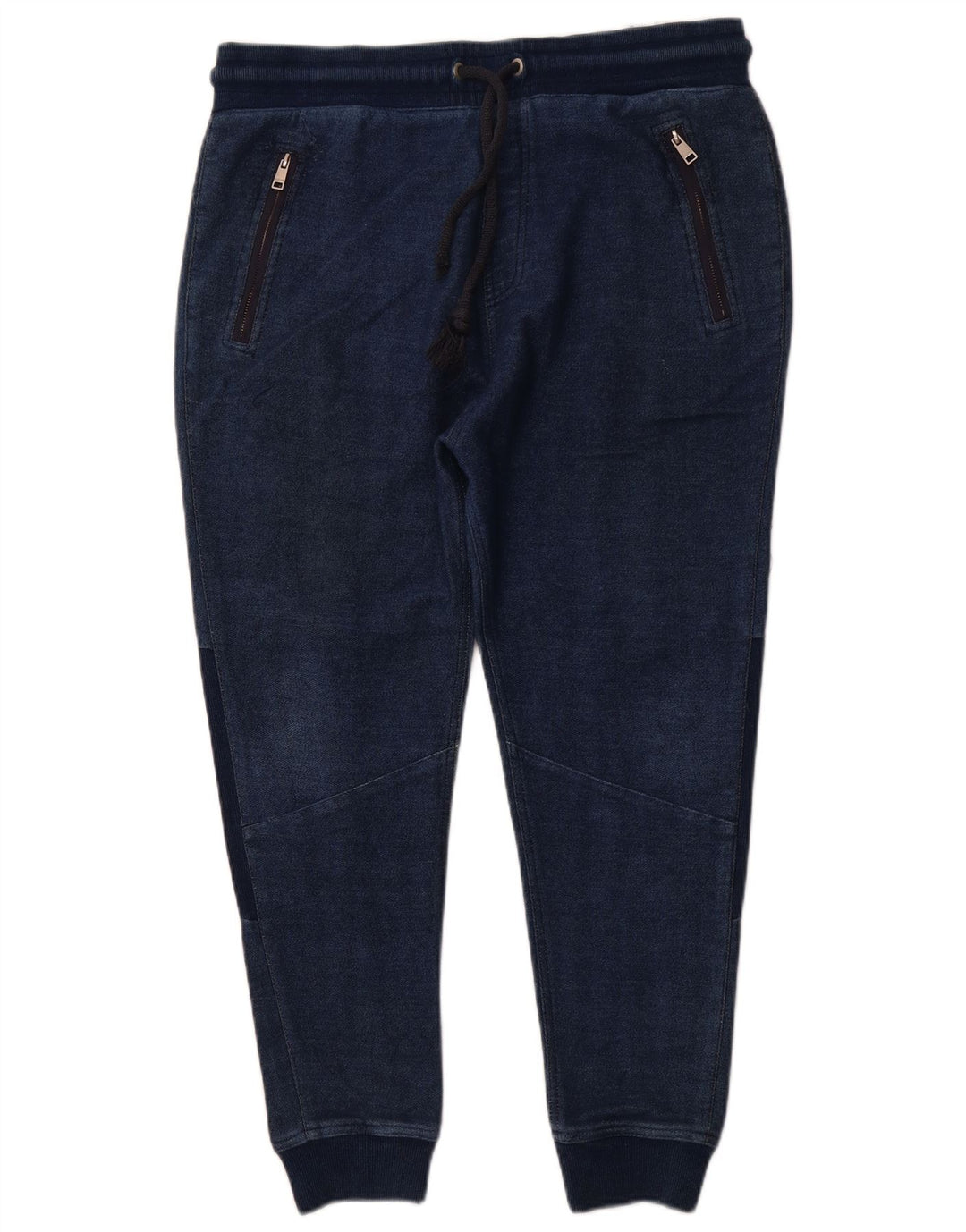 ZARA Joggers til mænd Cropped Trousers XL Blå Bomuld