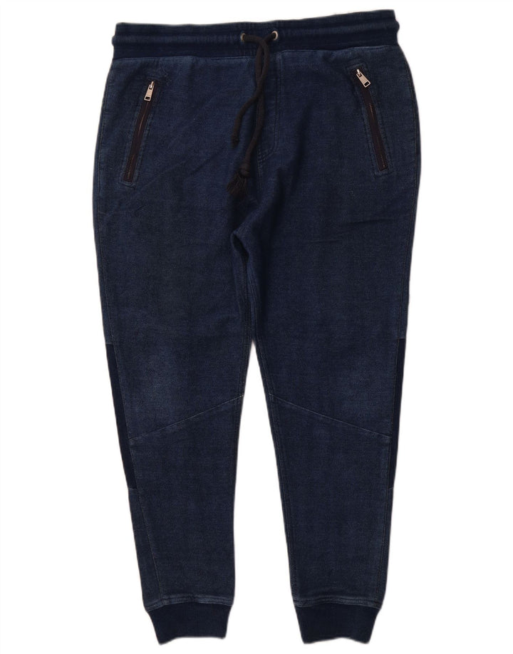 ZARA Joggers til mænd Cropped Trousers XL Blå Bomuld