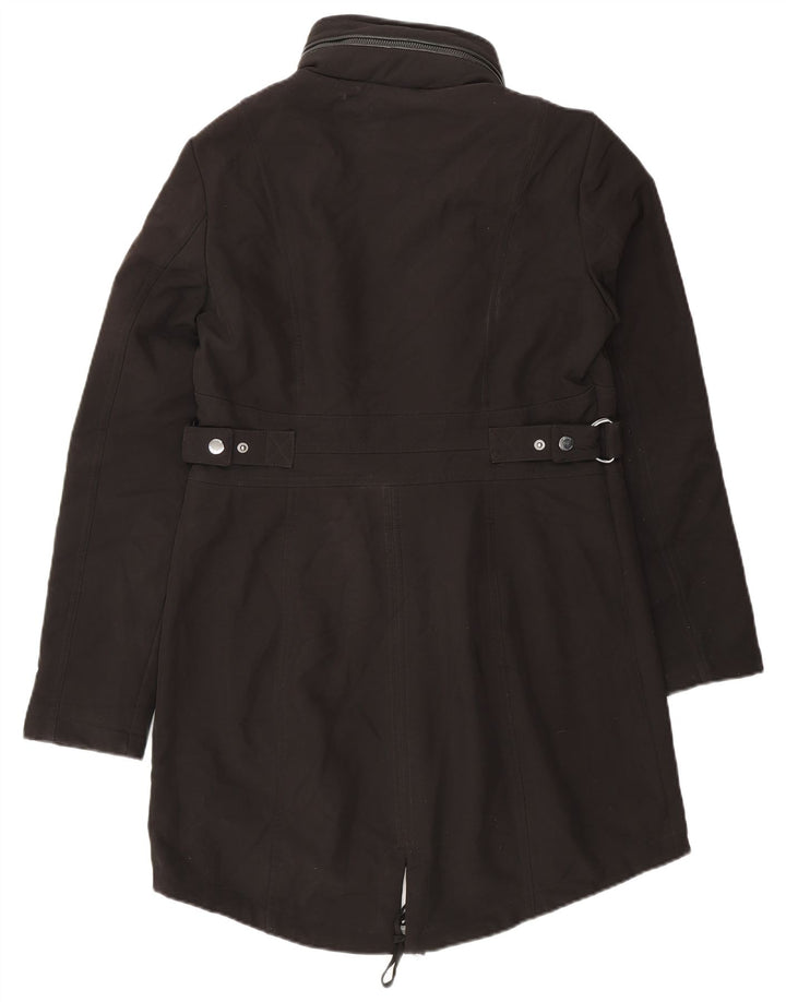 Michael Kors Dame Hooded Parka Jacket UK 10 Small Black Polyester