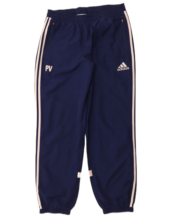 Adidas Herre grafisk træningsdragt Bukser Joggers Large Navy Blue Polyester