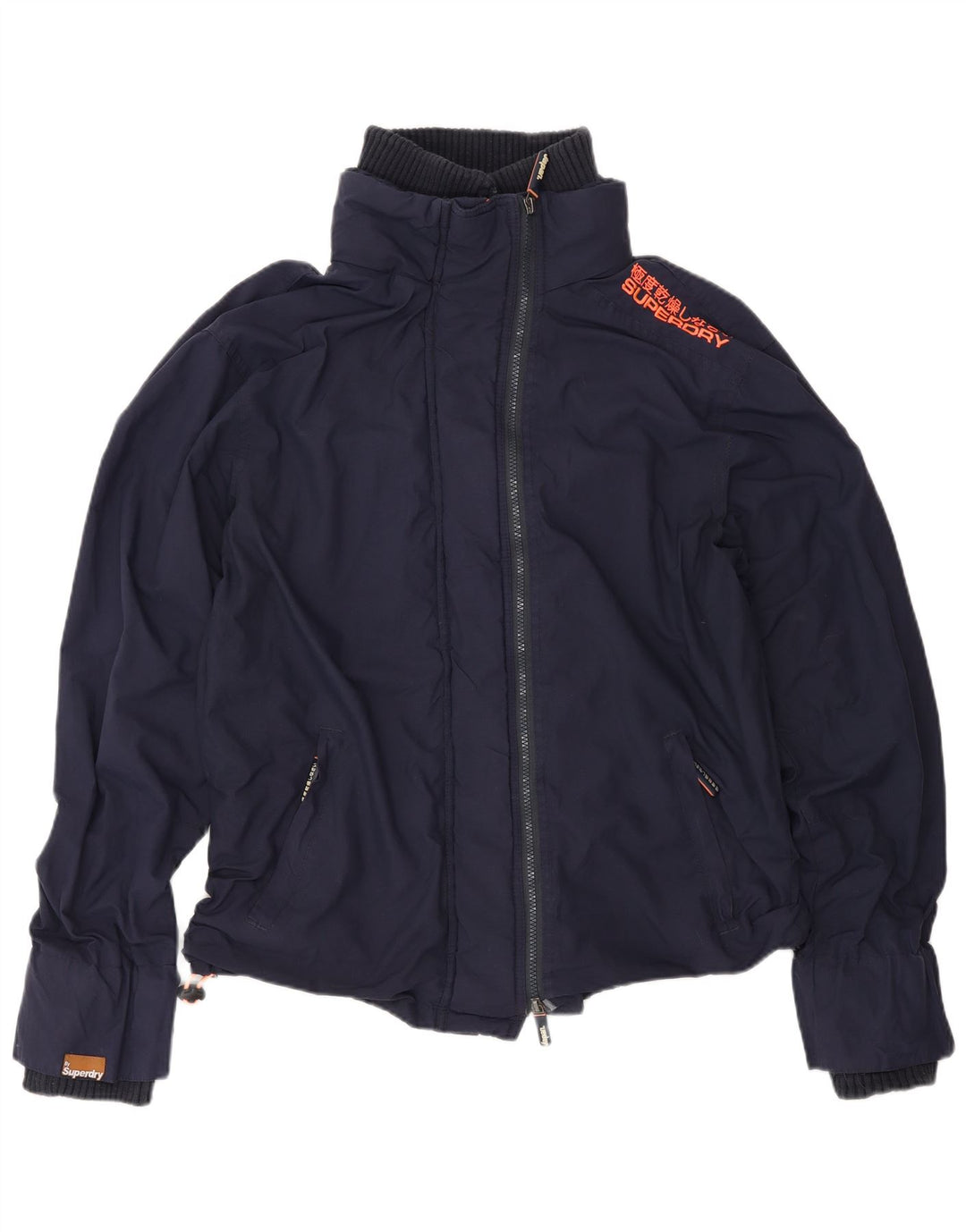 Superdry Womens The Windcheater regnjakke UK 18 XL marineblå nylon