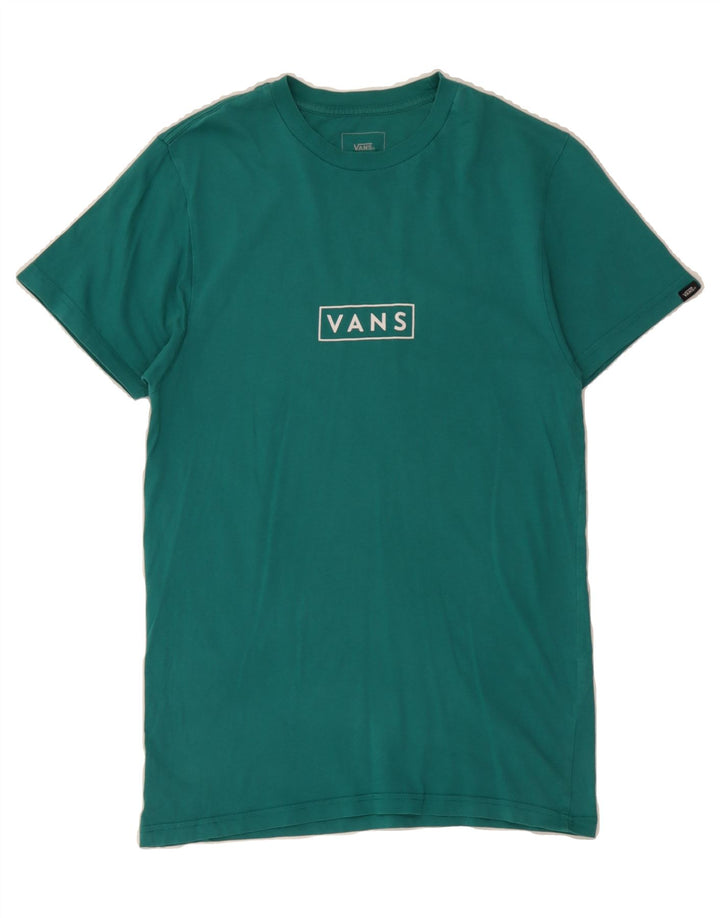 VANS Mens Custom Fit Graphic T-Shirt Top Small Green Vintage Vans and Second-Hand Vans from Messina Hembry 