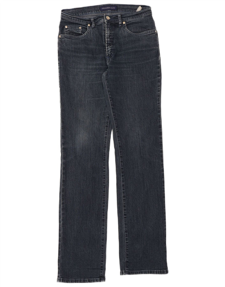 Trussardi lige jeans til kvinder W28 L35 marineblå bomuld