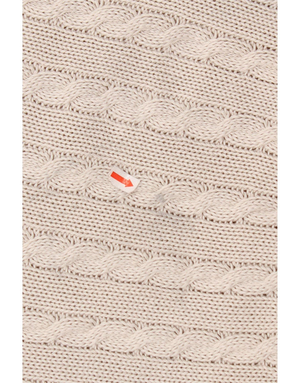 VINTAGE Dame sweater med rund hals DK 14 Medium Grey Fair Isle Cotton