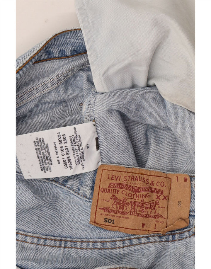 Levi's Herre 501 lige jeans W38 L34 blå bomuld