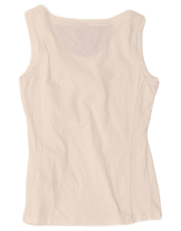 Champion Womens Heritage Classics Vest Top UK 12 Medium White Cotton