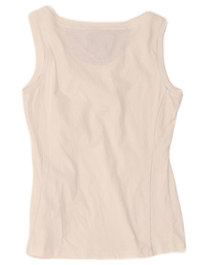 Champion Womens Heritage Classics Vest Top UK 12 Medium White Bomuld