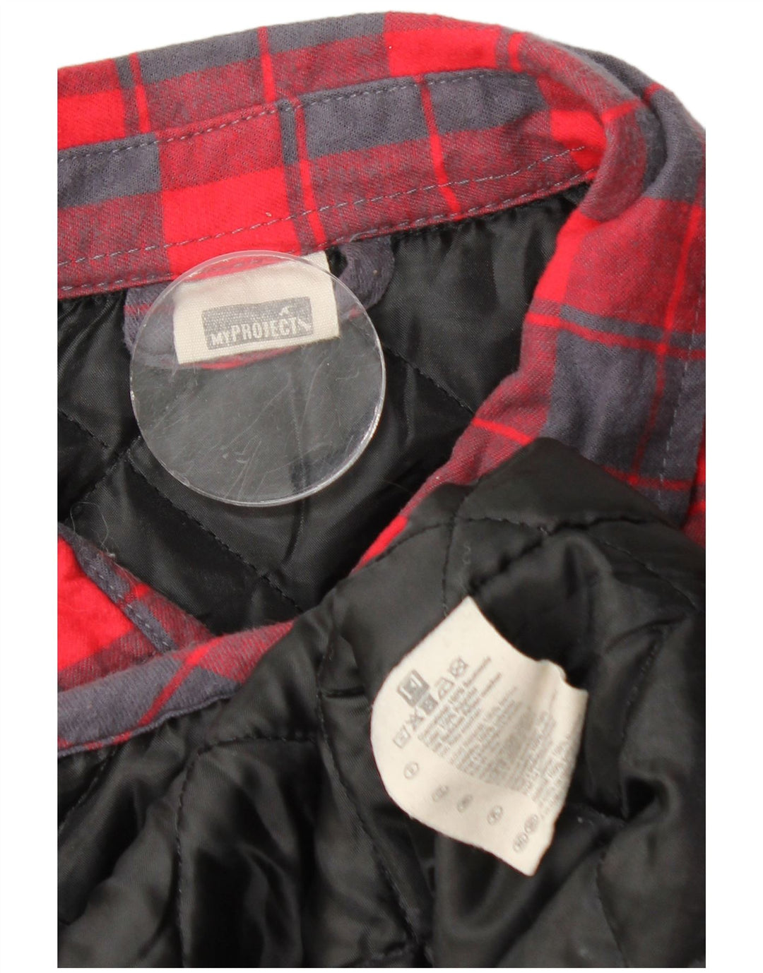 Vintage herre skovhugger flannel skjorte IT 48/50 Medium rød ternet bomuld