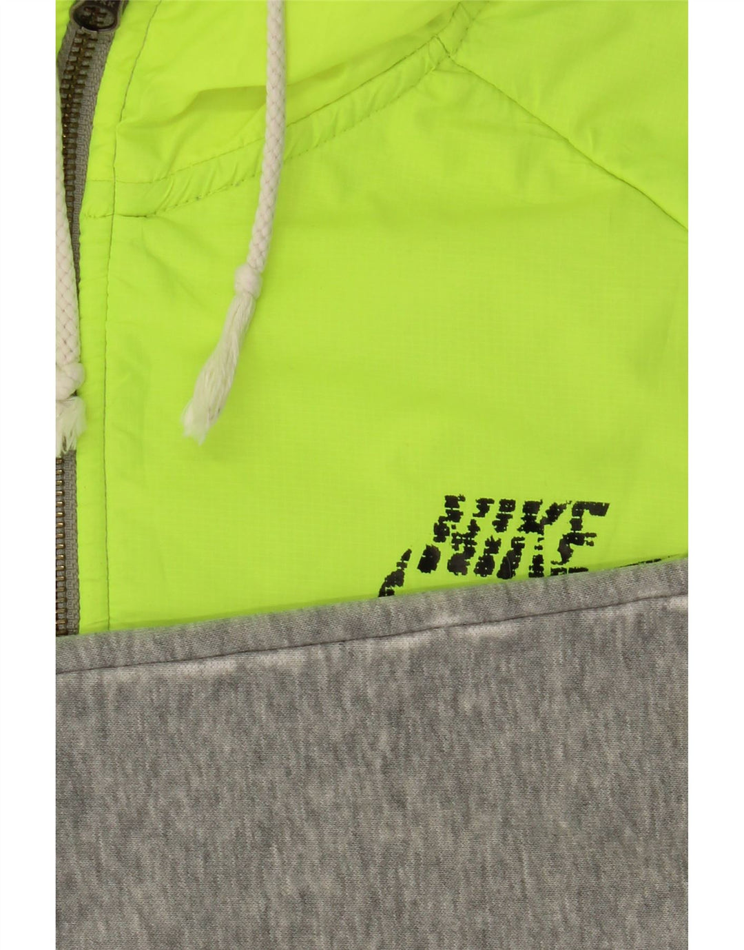 NIKE Mens Zip Hoodie Sweater Small Grey Colourblock Cotton Vintage Nike and Second-Hand Nike from Messina Hembry 