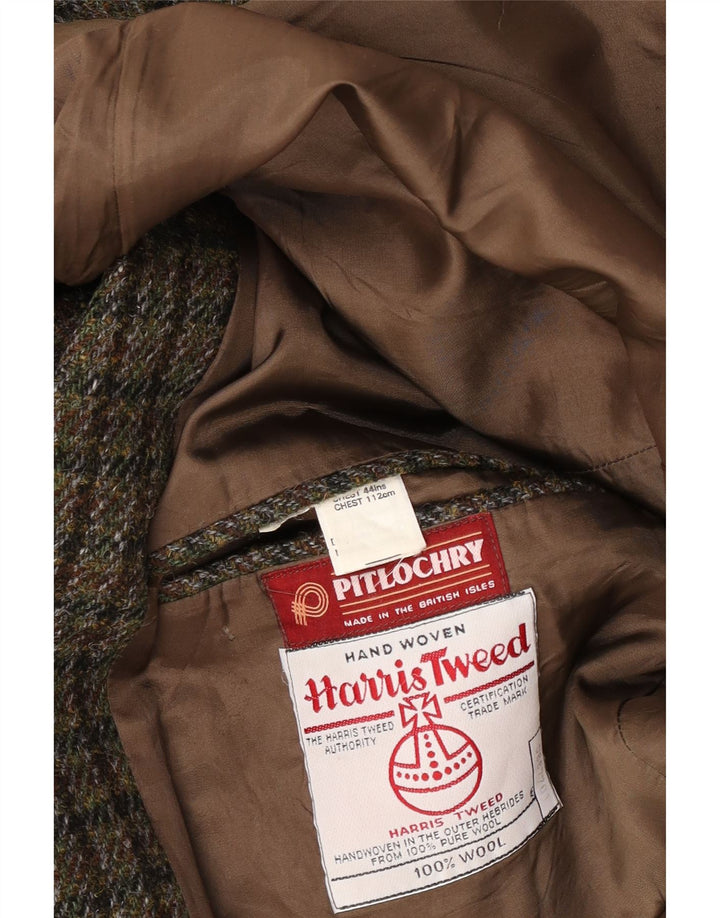 Harris Tweed Herre 2-knaps blazerjakke UK 38 Medium Green Houndstooth