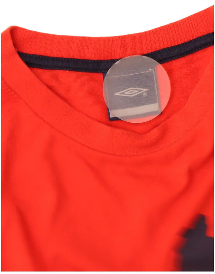 Umbro Herre Grafisk T-Shirt Top XL Rød Bomuld