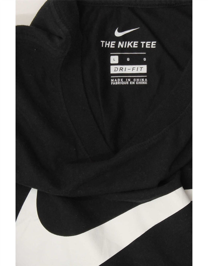 Nike Herre Dri Fit Grafisk T-Shirt Top Stor Sort
