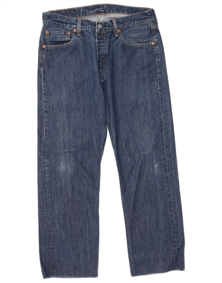 Levi's Herre 501 lige jeans W32 L27 marineblå bomuld
