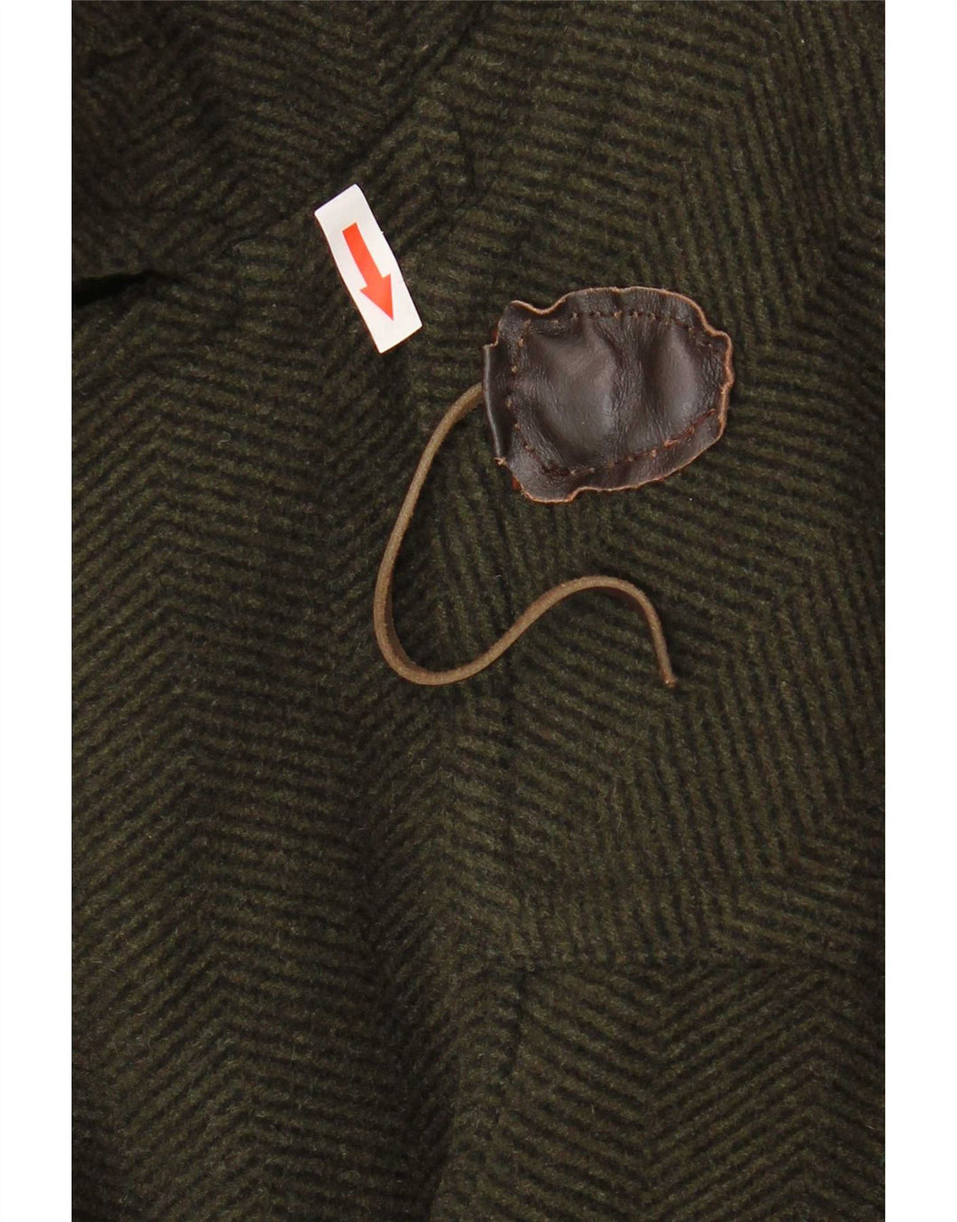 Vintage Herre Hooded Duffel Coat UK 38 Medium Khaki Wool