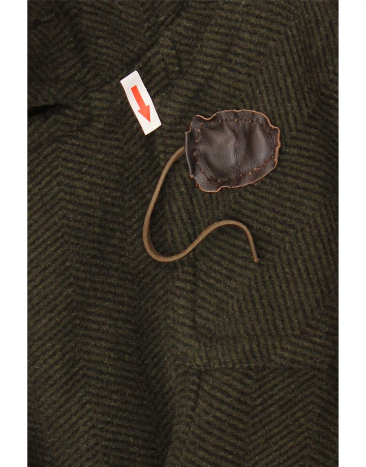 Vintage Herre Hooded Duffel Coat UK 38 Medium Khaki Wool