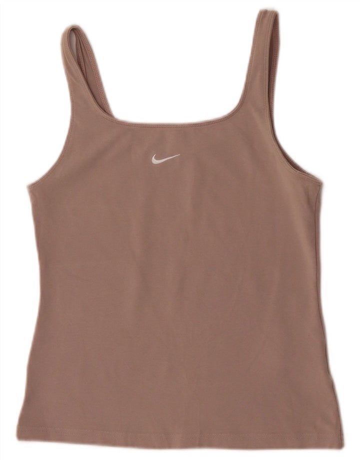Nike Dame Crop Vest Top UK 12 Medium Grey Bomuld