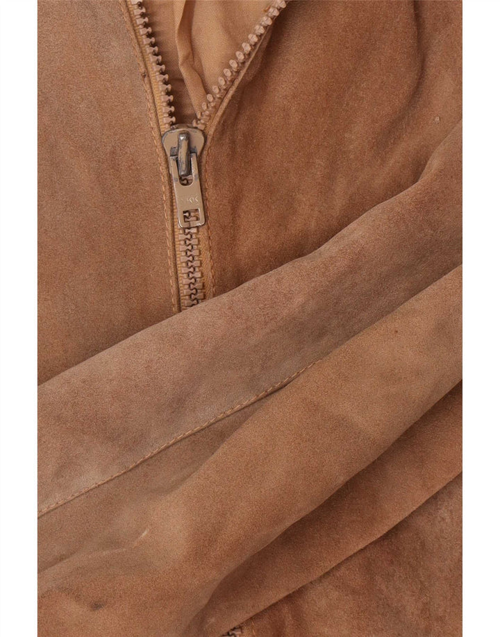 Vintage herre ruskind bomberjakke UK 38 Medium Beige