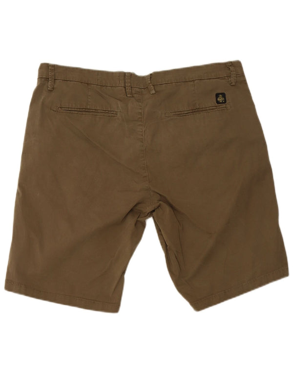 Refrigiwear Herre High Waist Chino Shorts IT 54 2XL W38 Khaki Cotton