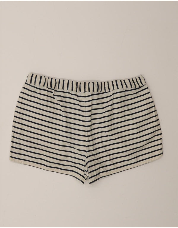 J. CREW Womens Hot Pants Medium W30 Off White Stribet linned