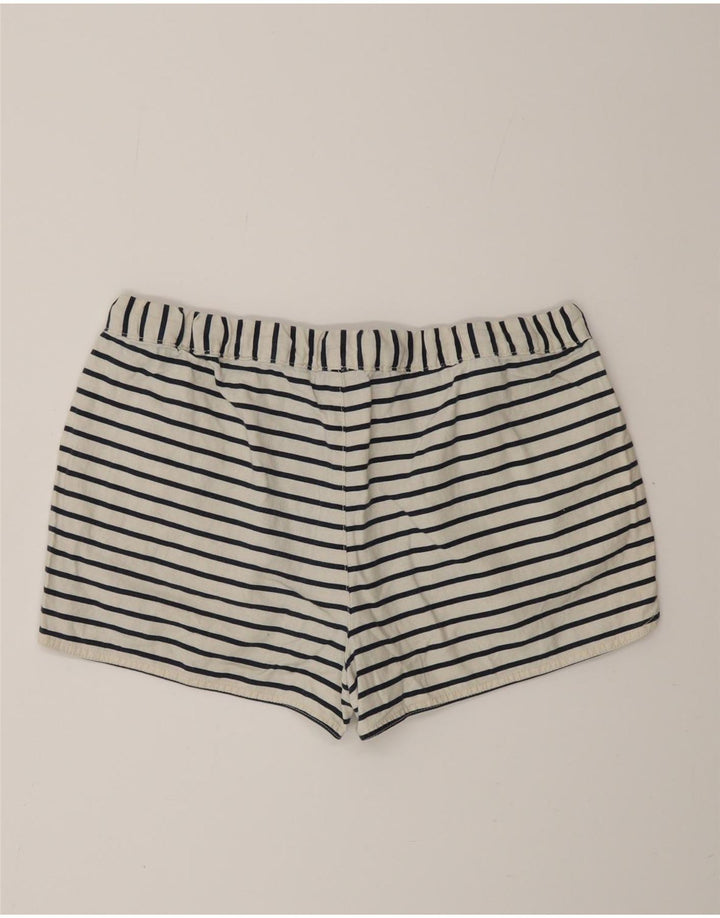J. CREW Womens Hot Pants Medium W30 Off White Stribet linned