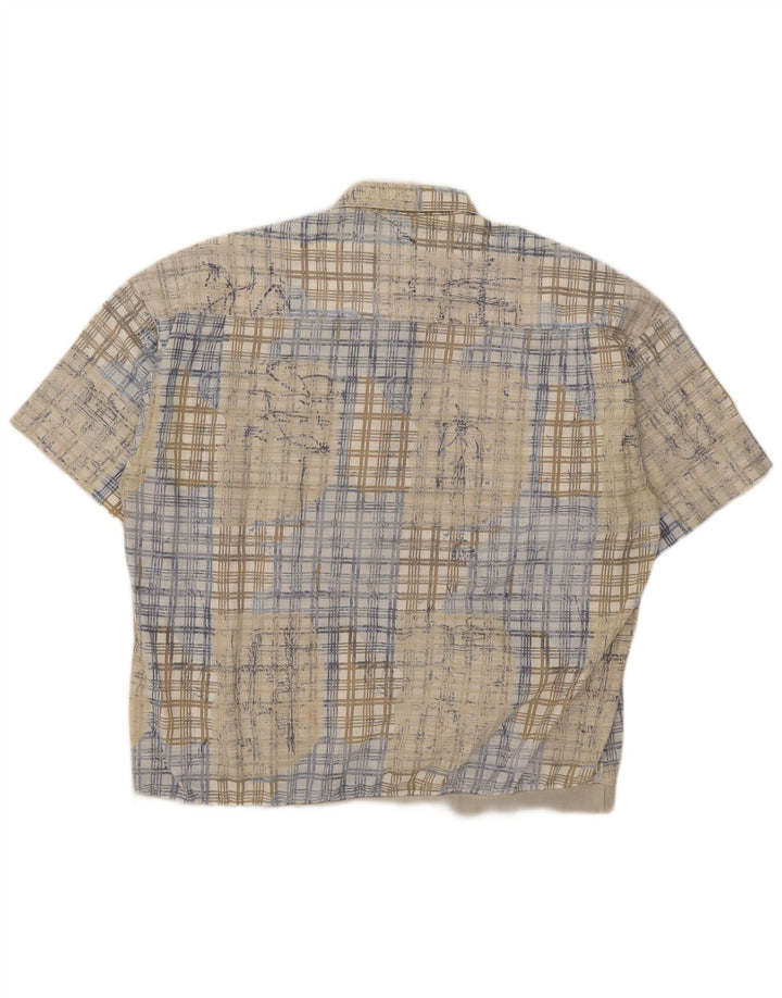 Concret Herre Kortærmet Pullover Shirt 2XL Beige Ternet