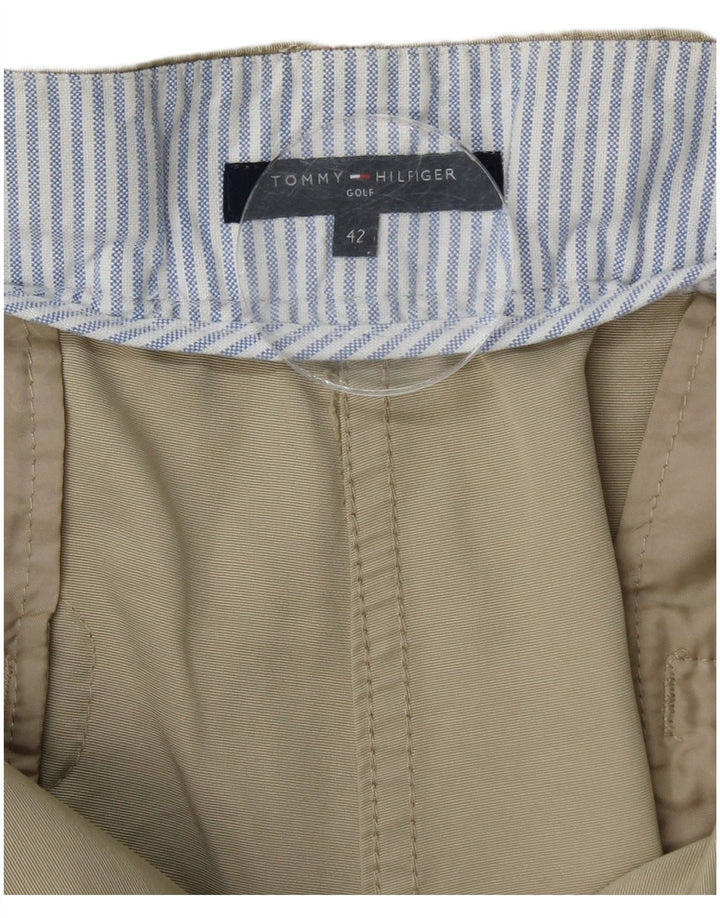 TOMMY HILFIGER Lige fritidsbukser til kvinder EU 42 Large W34 L27 Beige