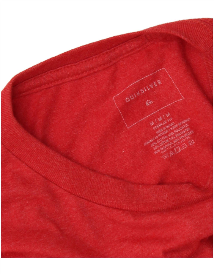 Quiksilver Herre Regular Fit T-Shirt Top Medium Rød Bomuld