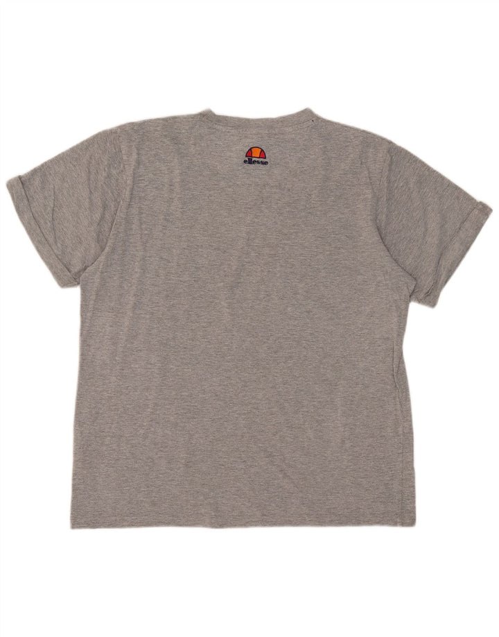 Ellesse Kvinder Oversized Grafisk T-Shirt Top UK 10 Lille Grå