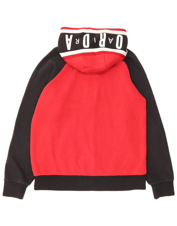 Jordan Boys grafisk hættetrøje med lynlås 13-14 år XL Rød Colourblock