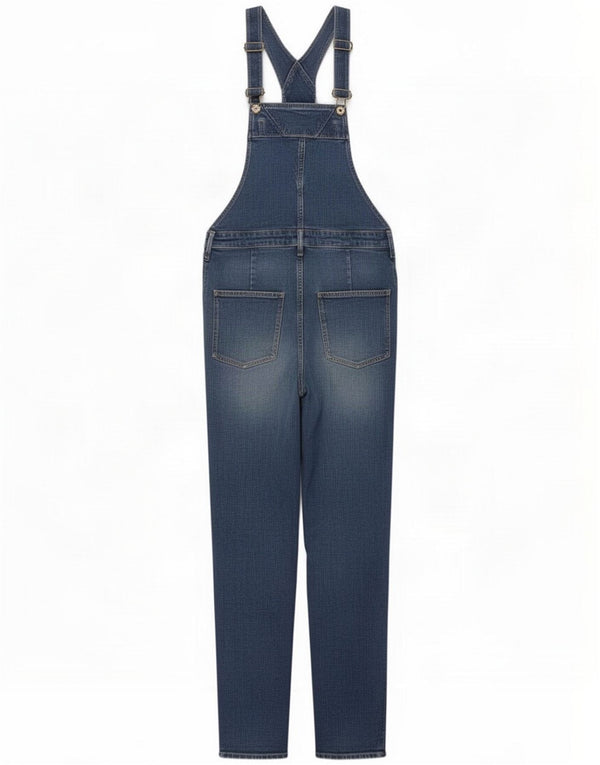 Fat Face Womens Dungarees Slim Jeans UK 10 Small W34 L28 Blue Cotton