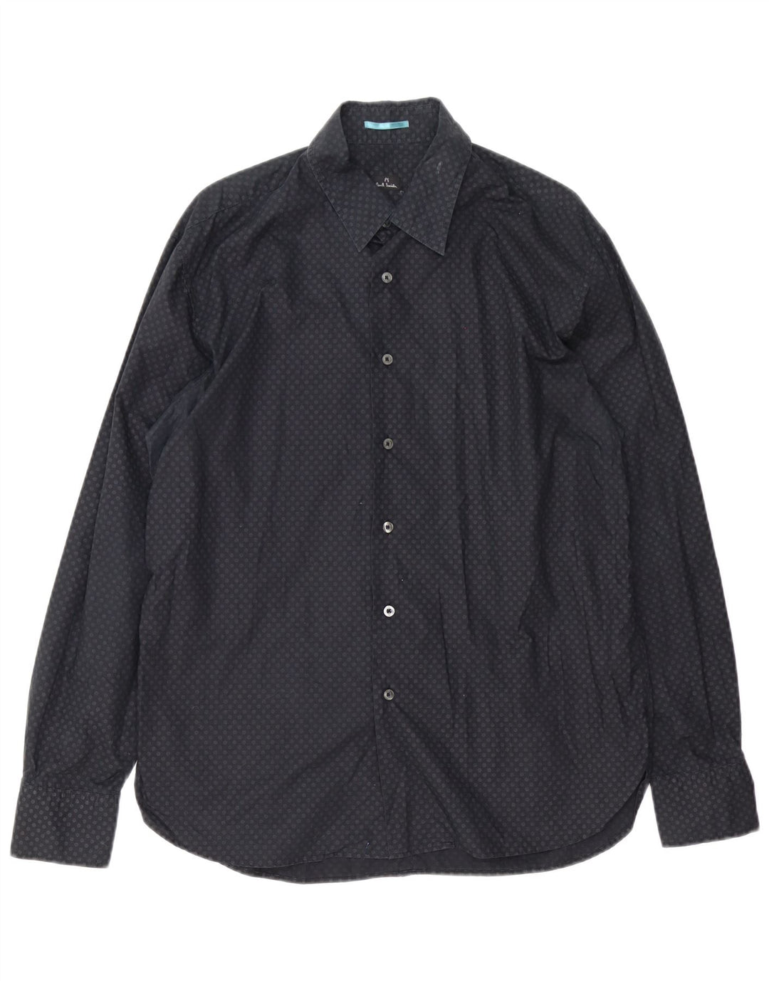 Paul Smith Herre Classic Fit skjorte XL sort plettet bomuld