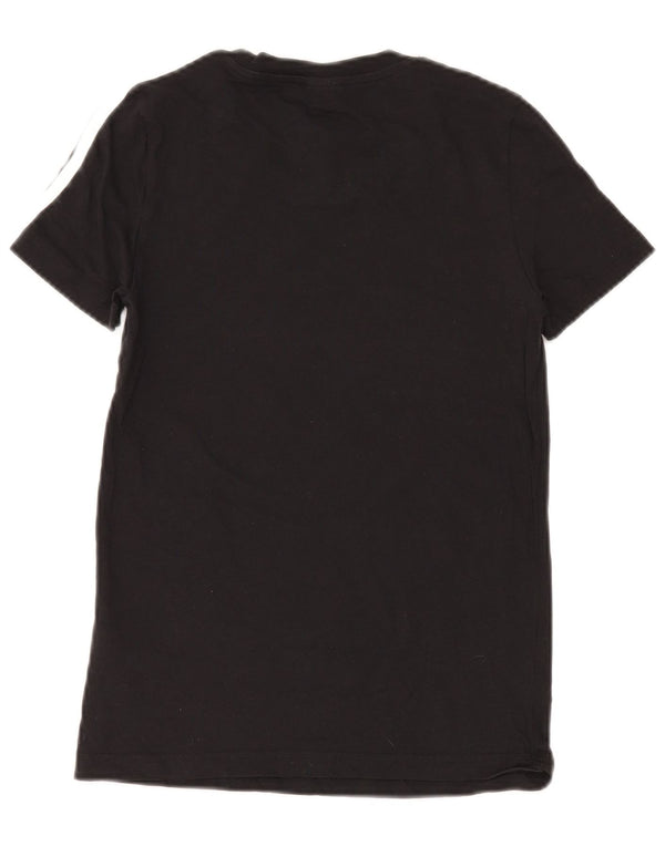 Adidas Dame T-Shirt Top UK 8/10 Small Black Bomuld