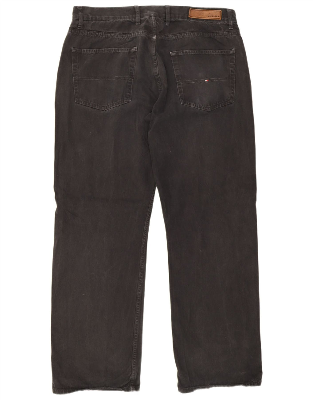 Tommy Hilfiger Herre Straight Jeans W38 L32 Sort Bomuld