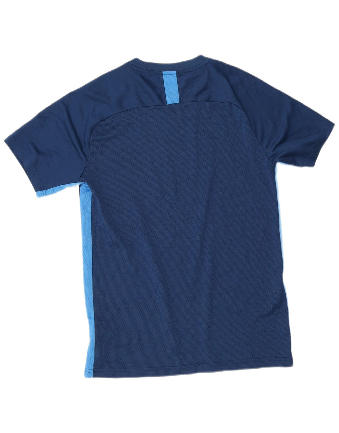 Nike Herre Dri Fit T-shirt Top Medium Marineblå Colourblock Polyester