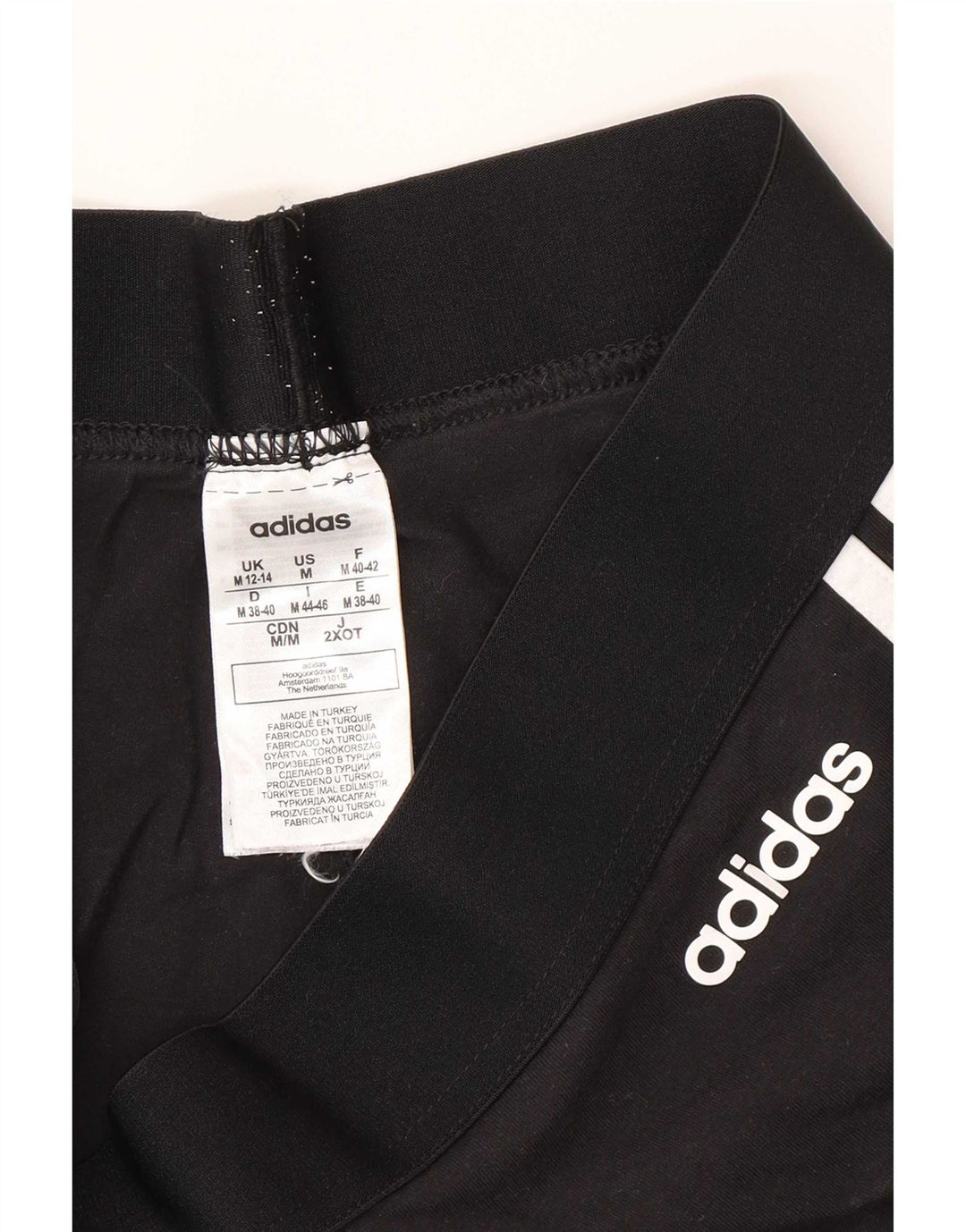 Adidas Dame Leggings UK 12/14 Medium Sort Bomuld