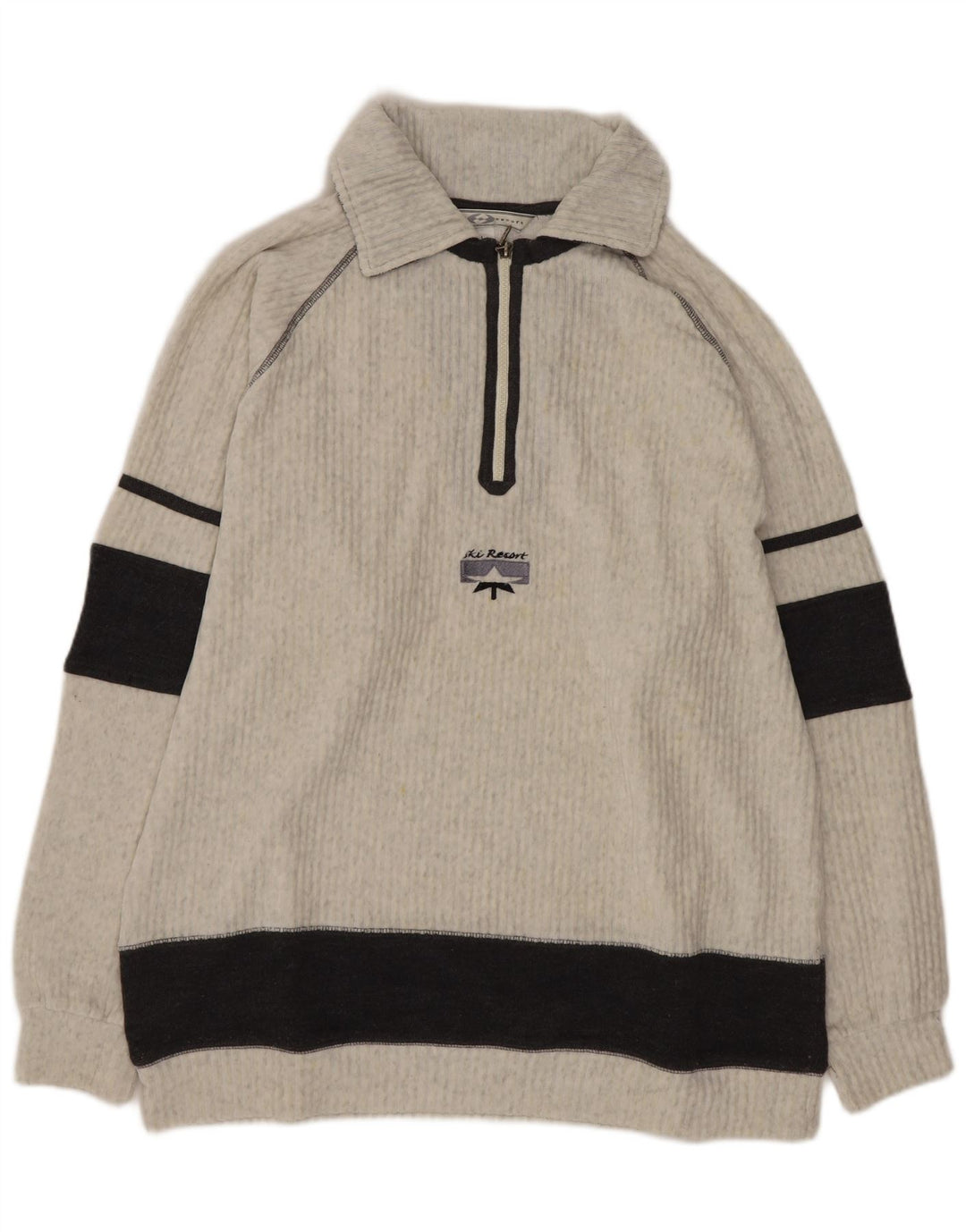 Lotto Herre Polo Neck Jumper Sweater Stor Grå Colourblock Bomuld