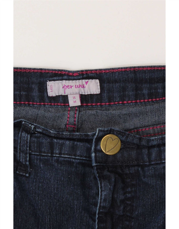 Marks & Spencer Dame Per Una Bootcut Jeans UK 14 Medium W30 L29 Navy Blue