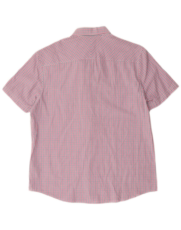 Penguin Heritage Kortærmet Slim Fit Skjorte Large Pink Gingham Cotton